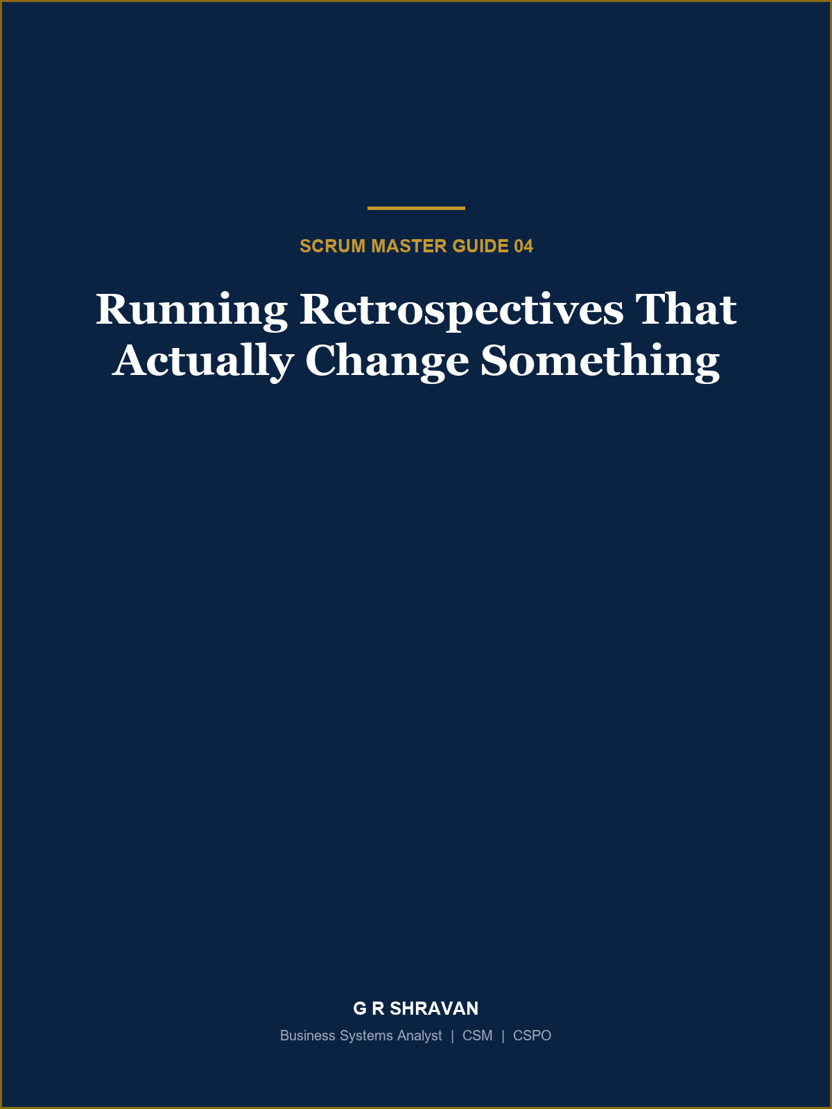Cover of Running Retrospectives That Actually Change Something